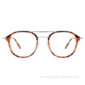 Marcos de anteojos de acetato de acetato de acetato de diseño único con elegante diseño unisex